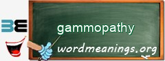 WordMeaning blackboard for gammopathy